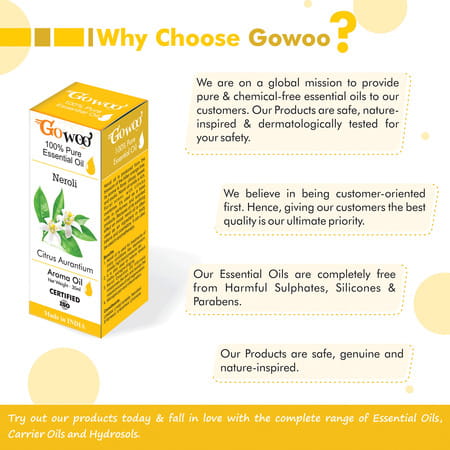 Go Woo 100% Pure Neroli Oil Virgin & Undiluted 30 Ml
