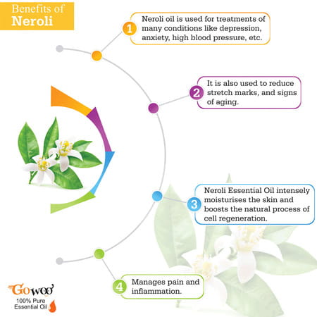 Go Woo 100% Pure Neroli Oil Virgin & Undiluted 30 Ml
