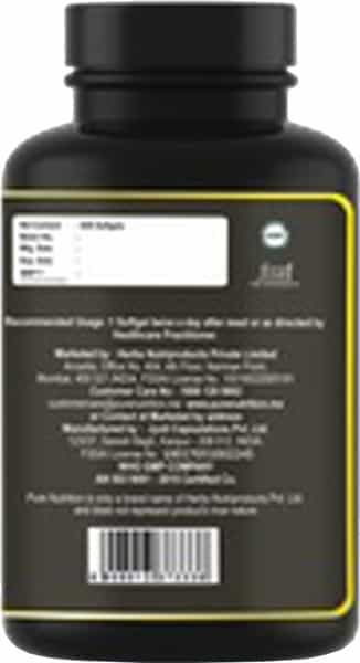 Pure Nutrition Omega 3 Fish Oil With Epa And Dha For Brain - Heart And Eye Health - 60 Softgels