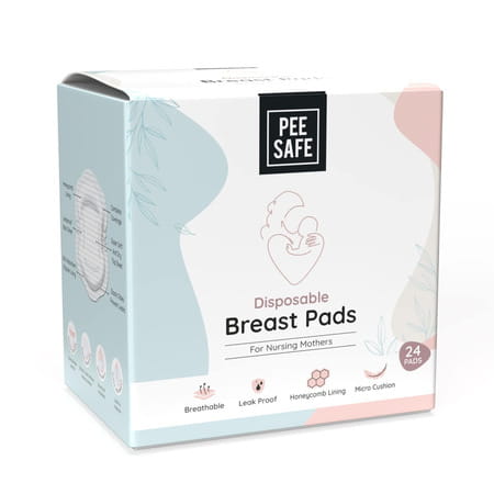 Pee Safe Super Soft And Absorbent Breast Pads | For New Mothers | Pack Of 24 Nursing Breast Pad