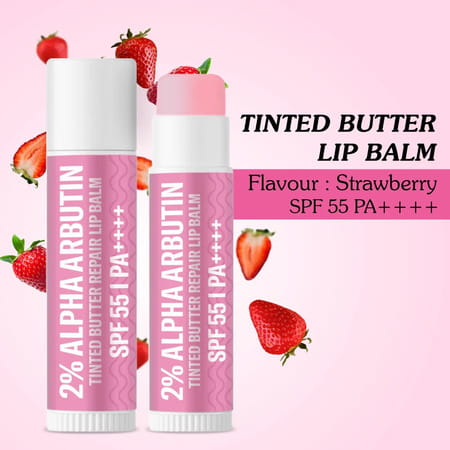 Bake 2% Alpha Arbutin Tinted Lip Balm Spf 55 Pa++++ For Pigmented Lips (5G)