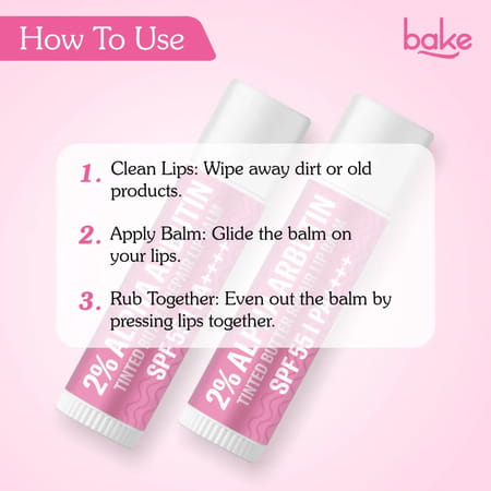 Bake 2% Alpha Arbutin Tinted Lip Balm Spf 55 Pa++++ For Pigmented Lips (5G)