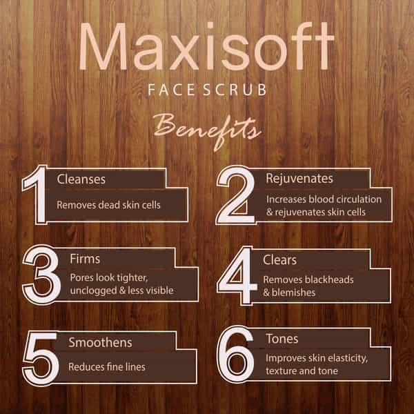 Maxisoft Face Scrub | Promotes Brighter & Youthful Looking Skin | Tube | 100 Gm | Pack Of 2