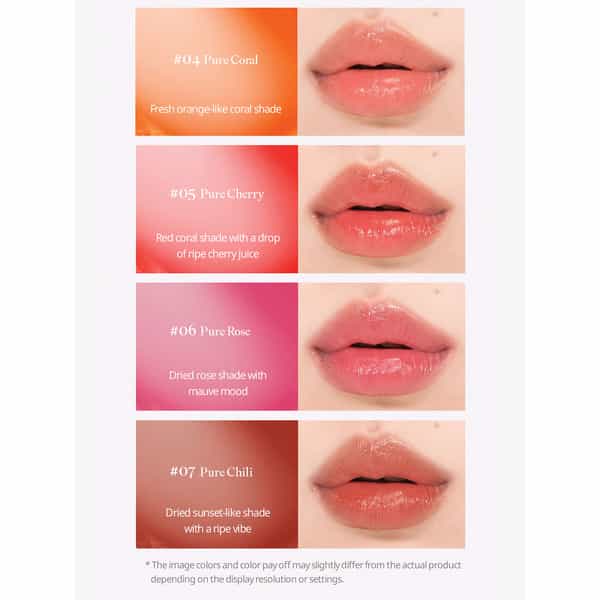 B.o.m Dewy Lip Balm 02 Pure Red - 7 Colours - Lip Moisturizing To Protect Sensitive Lips - 4.5G