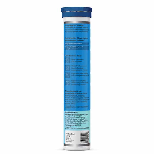 Fixuphealth Electrolytes Tablets Vit C Effervescent Lemon (Pack Of 2) 20 Tablets Each