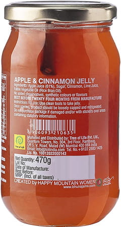 Bhuira All Natural Apple & Cinnamon Jelly/Jam |No Artifical Color Added - 470 Gm - Pack Of 1
