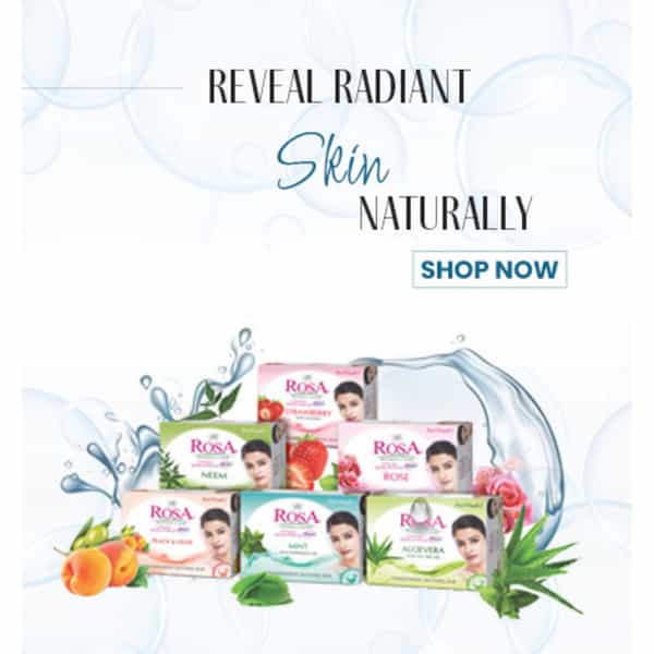 Rosa Transparent Strawberry And Peach & Olive Gel Soap I Skin Conditioners I Pack 4 *100G Each