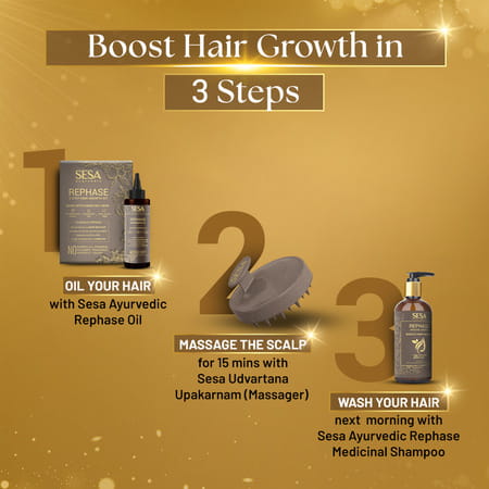 Sesa Rephase Medicinal Shampoo Helps Control Hair Fall & Promotes Hair Growth 300 Ml