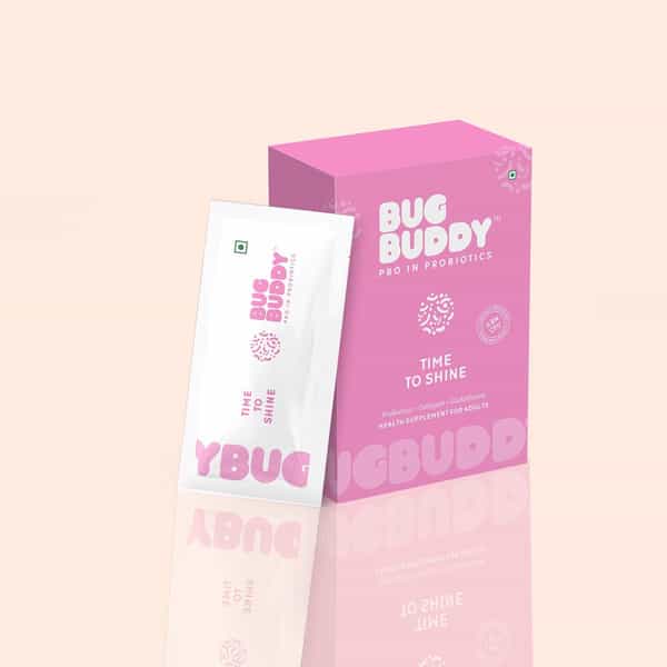Bug Buddy Time To Shine | For Glowing Skin/Acne Reduction & Healthy Hair | 30 Days Pack
