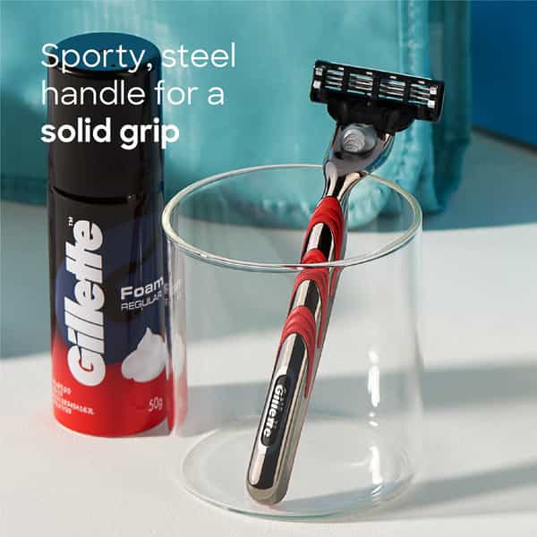 Gillette Mach 3 Turbo Manual Shaving Razor Blades (Cartridge) Pack 4
