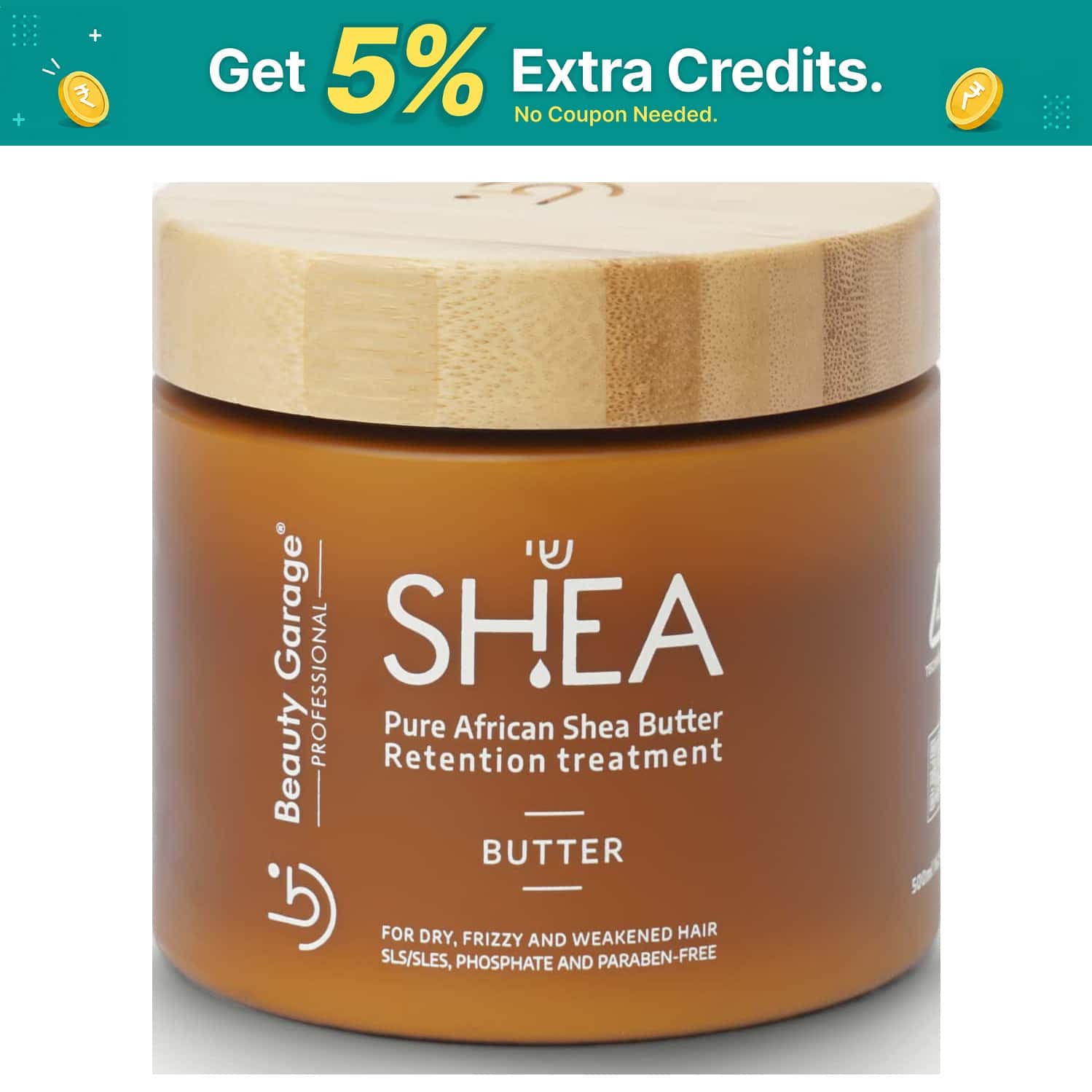 Beauty Garage Pure African Shea Retention Treatment Butter 500ml