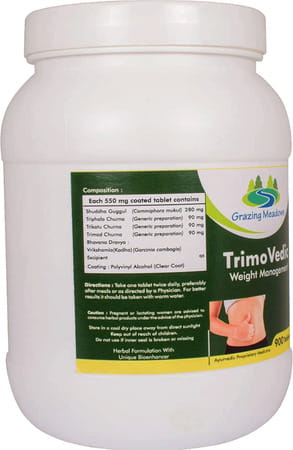 Grazing Meadows Trimovedic 900 Tablets | Natural Supplement For Weight Management