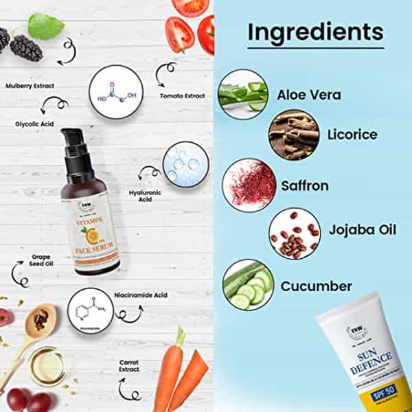 Tnw The Natural Wash Vitamin C Face Serum|Skin Clearing | Face Brightening Anti-Aging Serum - 170G