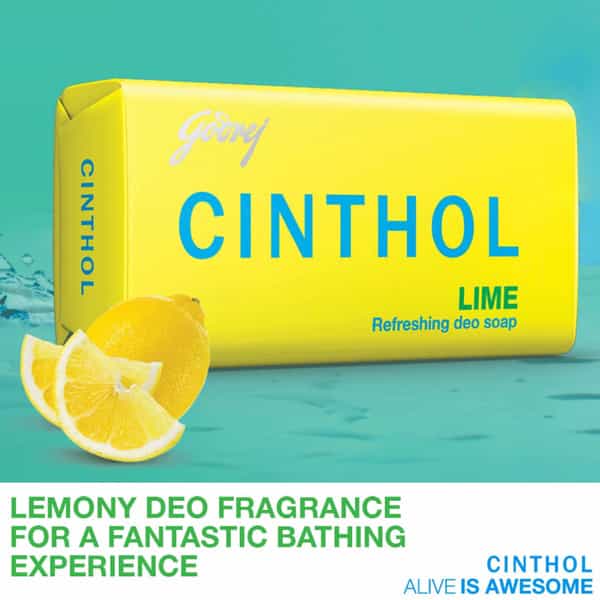 Cinthol Lime Soap 100G - Pack Of 4