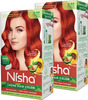 Nisha Creme Hair Color 5.64 Copper Red 120G Pack Of 2 | Ammonia Free Permanent Hair Colour