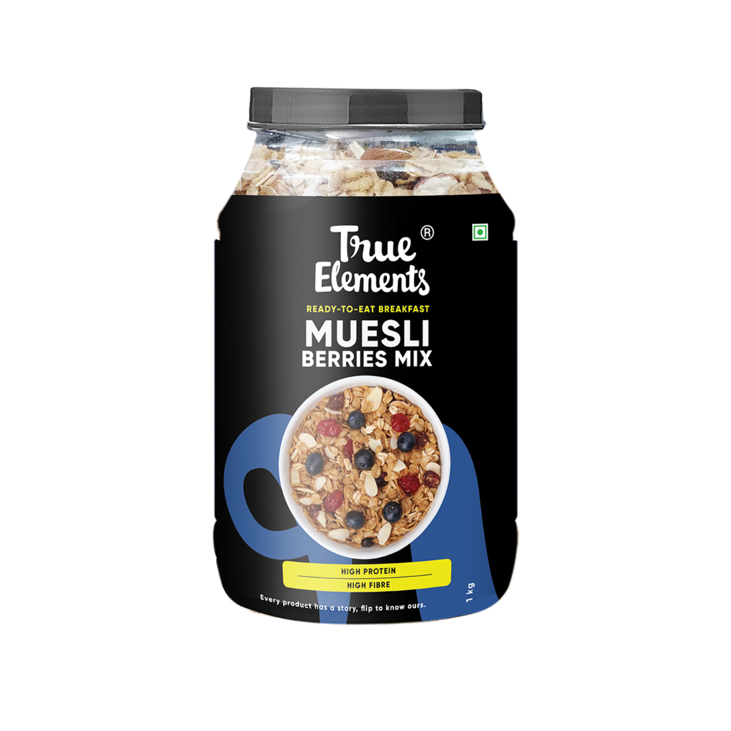 True Elements Cranberry And Blueberry Muesli - 1000gm