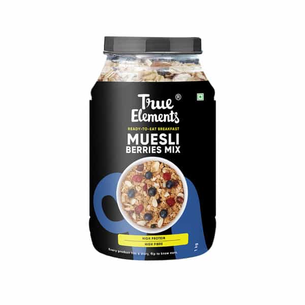 True Elements Cranberry And Blueberry Muesli - 1000Gm