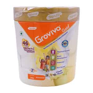 Groviva Gold Nourishing Golden Years For Growth & Development 2+ Years Vanilla Flavour Jar 200 Gm