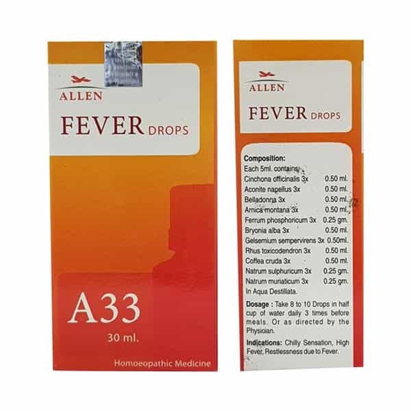 Allen Laboratories A33 Fever Drops 30 Ml