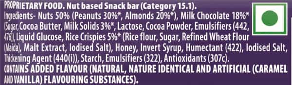 Cadbury Bournvita Fuse Fit Chocolate Bar With Almonds & Peanuts 40G