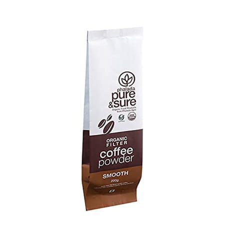 Pure & Sure Organic Coffee Smooth-200gm X Pack Of 5 Roast & Ground Coffee (5 X 200 G)