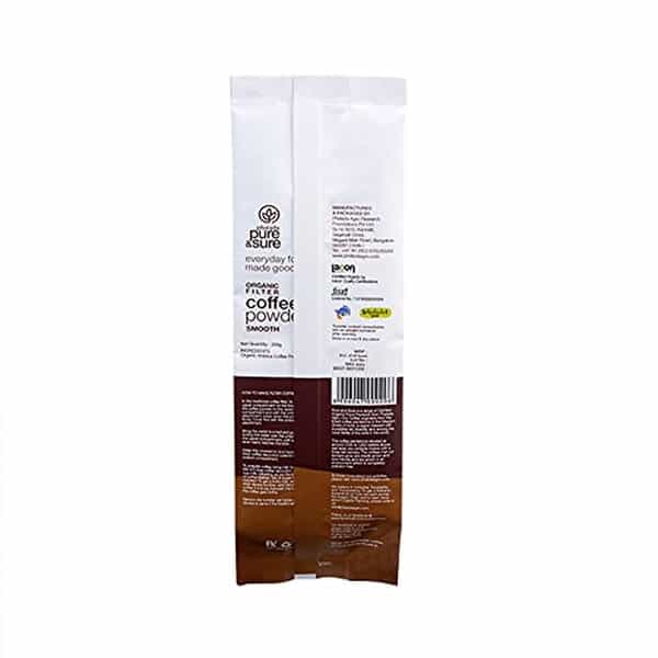 Pure & Sure Organic Coffee Smooth-200Gm X Pack Of 5 Roast & Ground Coffee (5 X 200 G)