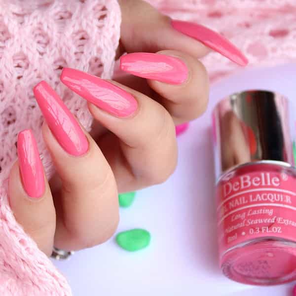 Debelle Natural Nail Polish Combo Kit Of 3(Metallic Pink,Pink Shimmer,Baby Pink), 24 Ml (8 Ml Each)