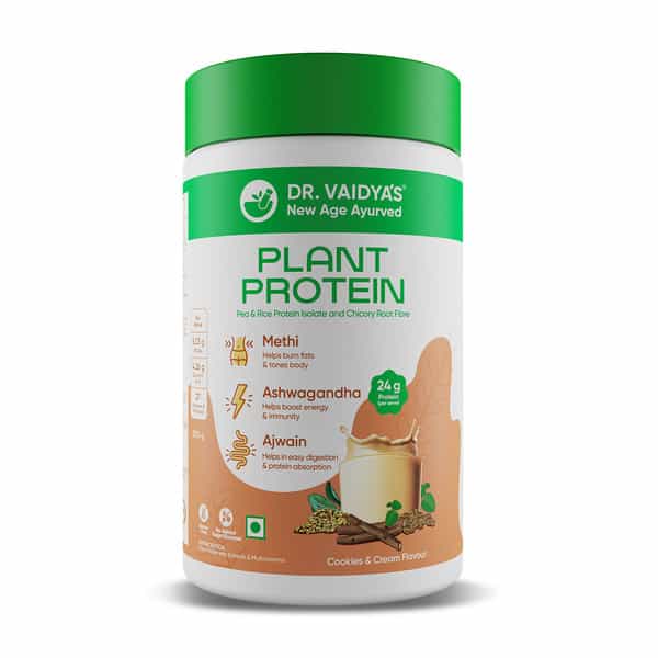 Dr. Vaidya's Plant Protein For Cookies & Cream Flavour | 500G