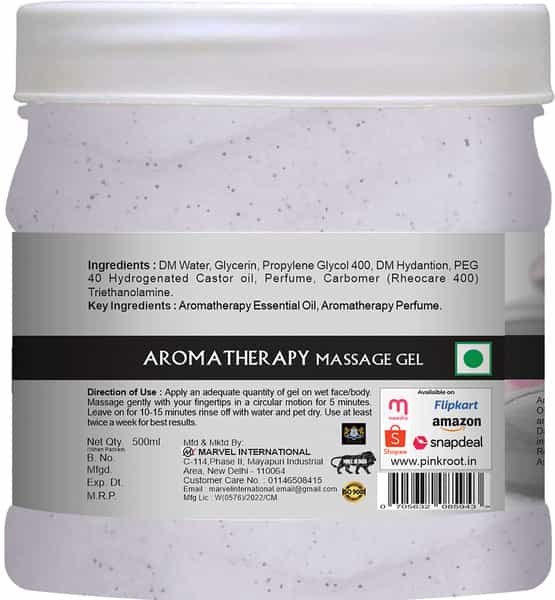 Pink Root Aromatherapy Face & Body Massage Gel 500Ml