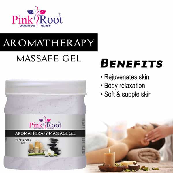 Pink Root Aromatherapy Face & Body Massage Gel 500Ml