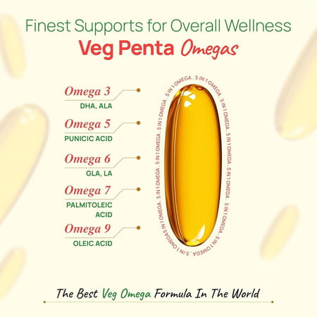 Bliss Welness Penta Omega Advanced Formula For Heart Brain Skin & Joints & Metabolism 60 Softgels