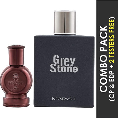 Ajmal Tempest Cp Alcohol-Free Attar 12Ml For Unisex And Maryaj Grey Stone Edp 100Ml For Men