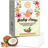Mom & World Natural Baby Soap Enriched With Organic Coconutoil | Sweet Almondoil | Vitamine-125G