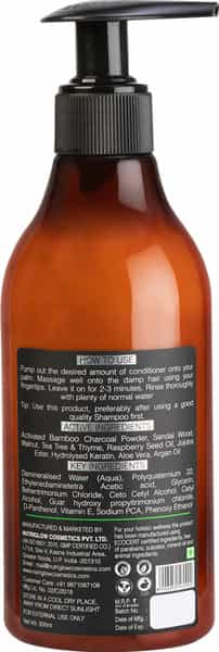 Nutriglow Natural's Bamboo Charcoal Conditioner /With Natural Source Ingredients/Damaged Hair 300 Ml
