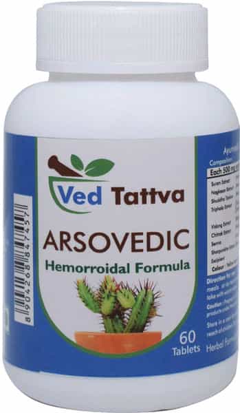 Ved Tattva Arso Vedic 60 Tablets Natural Supplement - Ayurvedic Hemorrhoid Medicine (Pack Of 4)