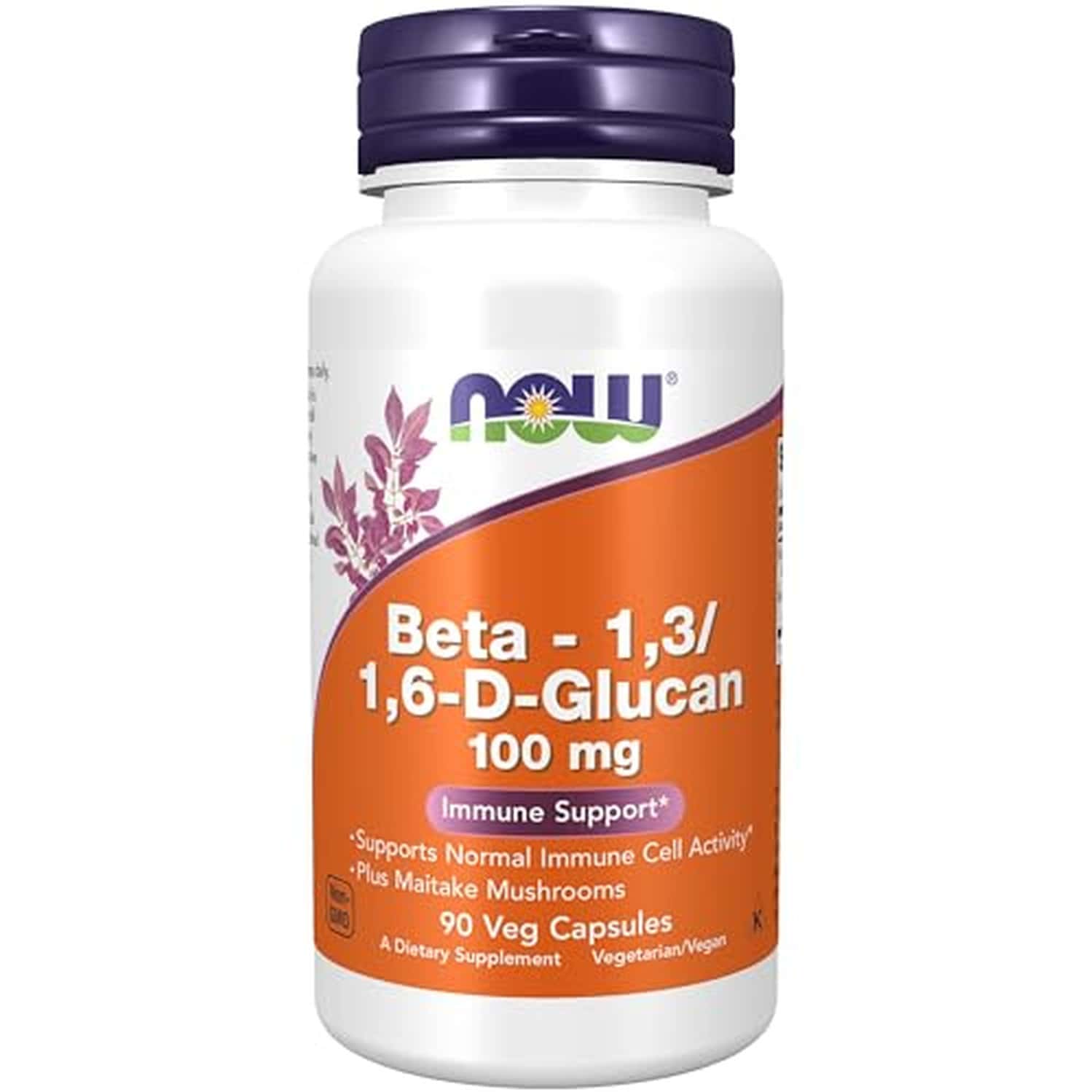 Now Foods Supplements | Beta 1 |3/1 |6- D-glucan 100 Mg With Maitake Mushrooms | 90 Veg Capsules