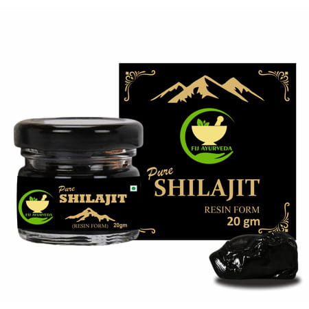Fij Ayurveda Pure Ayurvedic Shilajit/Shilajit Resin (Semi Liquid) Supports Vigor & Vitality - 20gm