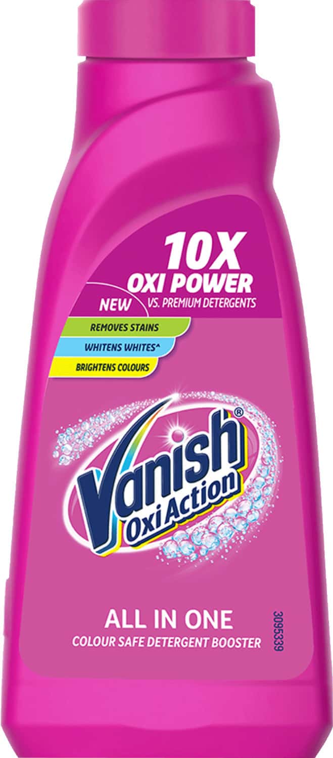 Vanish All In One Liquid Detergent Booster 400 Ml - Removes Stains Whitens Whites Brightens Colors