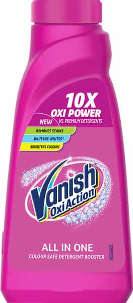 Vanish All In One Liquid Detergent Booster 400 Ml - Removes Stains Whitens Whites Brightens Colors