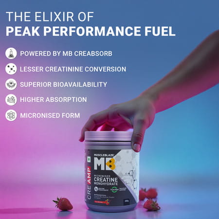 Muscleblaze Creatine Monohydrate Cream | Juicy Berries | 62 Servings - 280g / 0.61lbs