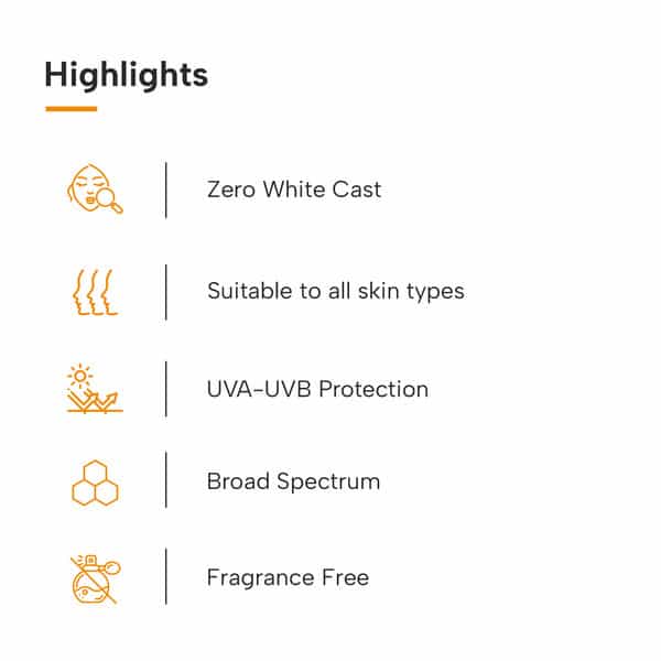 Dermatouch Multivitamin Spf 50 Pa+++ Sunscreen Gel | Uva-Uvb Protection |Zero White Cast | 50 G