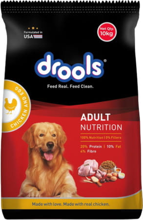 Drools Chicken & Egg Dry Adult Dog Food | 10 Kg | Pack Of 1