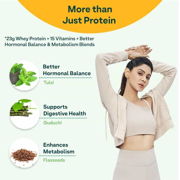 Oziva Protein & Herbs | For Women | Vanilla Almond | For Better Metabolism & Skin | 800 Gm