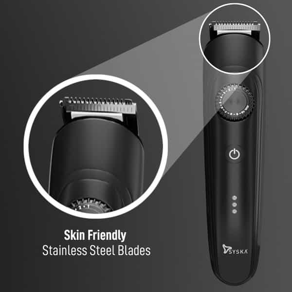 Syska Ht900 Runtime: 120 Min Trimmer For Men (Black)