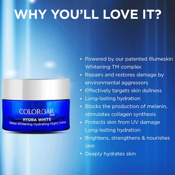 Colorbar Hydra White Intense Whitening Night Cream- 25 G