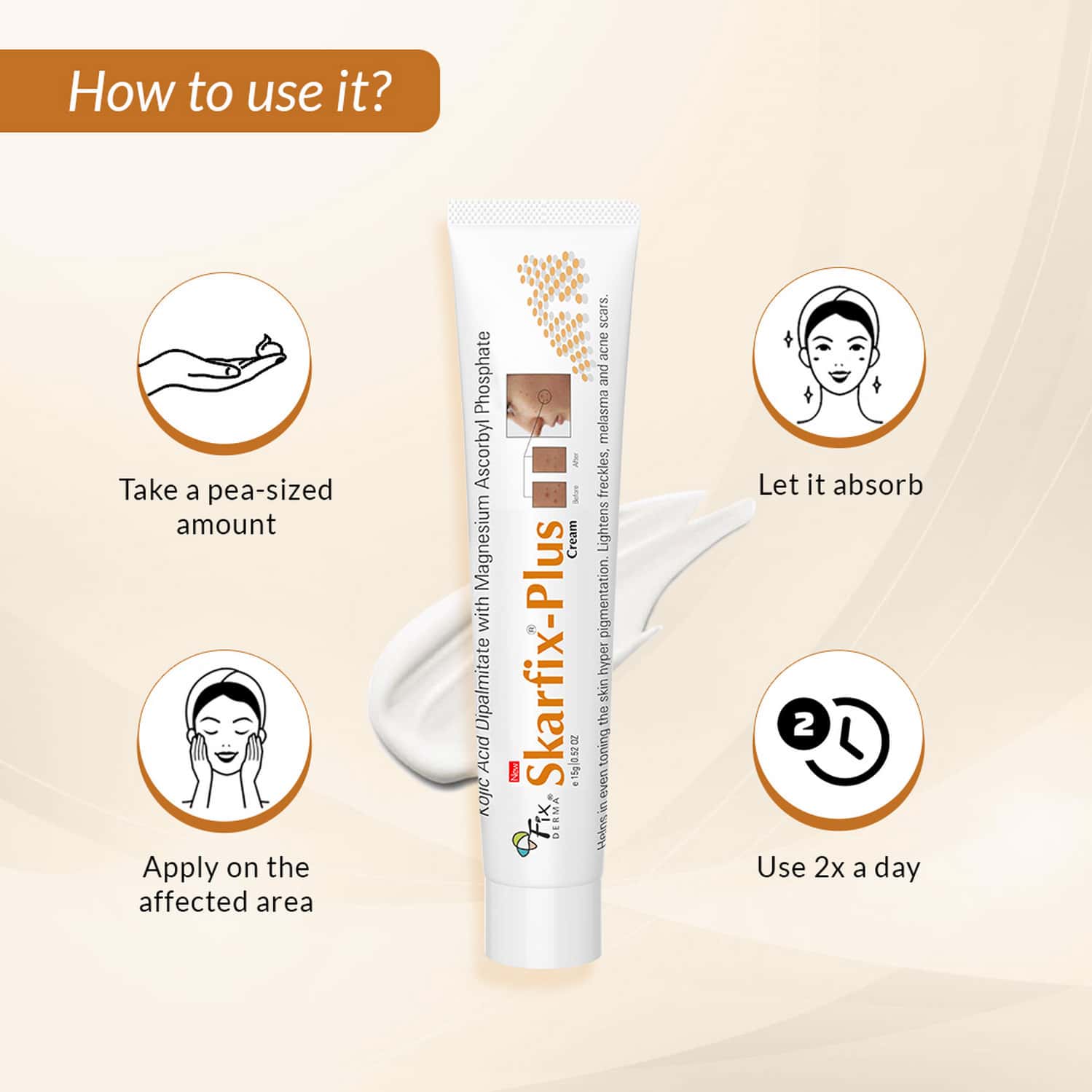 Buy FIXDERMA 2 KOJIC ACID + 1 ARBUTIN SKARFIXPLUS SCAR REMOVAL CREAM