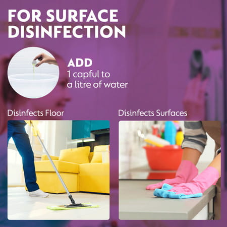 Dettol Liquid Disinfectant For Floor Cleaner Surface Disinfection - Lavender Blossom - 500ml