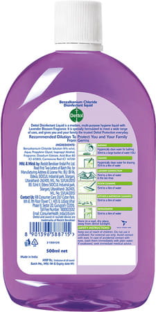 Dettol Liquid Disinfectant For Floor Cleaner Surface Disinfection - Lavender Blossom - 500ml