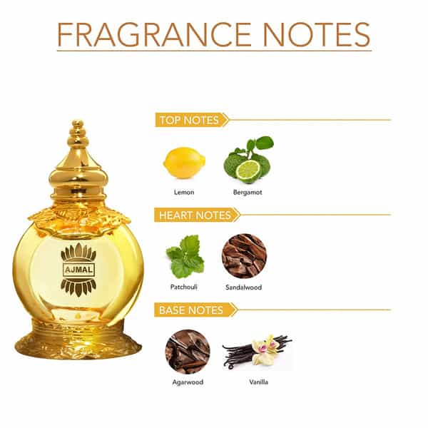 Ajmal Aurum Edp 75Ml Perfume For Women And Mukhallat Al Wafa Cp Attar 12Ml For Unisex