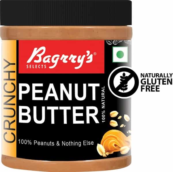 Bagrry's Natural Peanut Butter Crunchy - 1Kg Jar